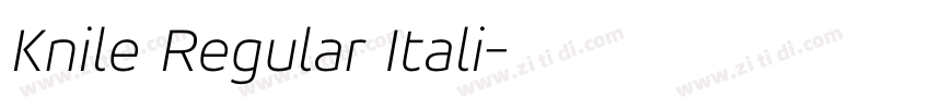 Knile Regular Itali字体转换